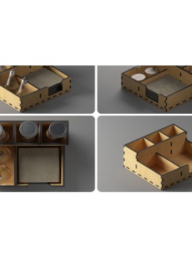 Σετ των 2 Intra απο ξύλο plywood 3mm-4mm πάχος - Στήριγμα για πιρούνι και χαρτοπετσέτα / Laser Box 293 Δίασταση 30x20 cm INTRAFABR-48378681