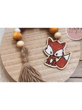 Intra απο ξύλο plywood 3mm-4mm πάχος -  αποκοπής ετικετών με χάντρες Fox Garland Δίασταση 30x20 cm INTRAFABR-74488853