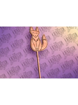 Σετ των 2 Intra απο ξύλο plywood 3mm-4mm πάχος - Fox Cake Topper Laser Cut Σχέδιο  Δίασταση 30x20 cm INTRAFABR-80948439
