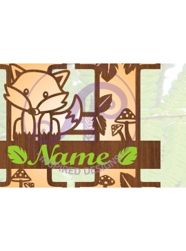 Intra απο ξύλο plywood 3mm-4mm πάχος - Fox Monogram Letter H  Cut File Δίασταση 30x20 cm INTRAFABR-69923717