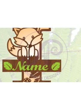 Intra απο ξύλο plywood 3mm-4mm πάχος - Fox Monogram Letter I  Cut  Δίασταση 30x20 cm INTRAFABR-69923734