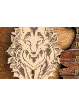 Intra απο ξύλο plywood 3mm-4mm πάχος - Fox Multilayer 3D /Fox 3D Mandala Δίασταση 30x30 cm INTRAFABR-74463930