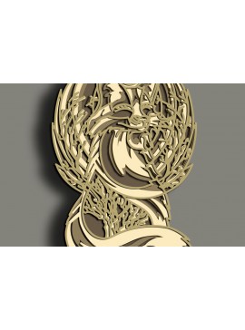 Σετ των 2 Intra απο ξύλο plywood 3mm-4mm πάχος - Fox Multilayer /Fox 3D Mandala/Laser Δίασταση 30x30 cm INTRAFABR-67710331