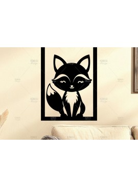 Intra απο ξύλο plywood 3mm-4mm πάχος - Fox Wall Art  για Νηπιαγωγείο Deco Δίασταση 40x50 cm INTRAFABR-123563697