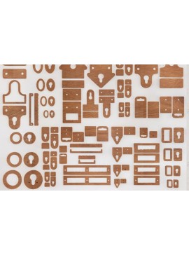 Σετ των 2 Intra απο ξύλο plywood 3mm-4mm πάχος - Κρεμάστρα κορνίζας  Σετ 237 Δίασταση 20x25 cm INTRAFABR-118583034