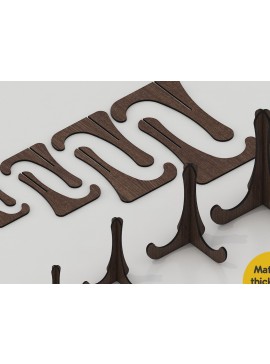 Σετ των 2 Intra απο ξύλο plywood 3mm-4mm πάχος - Βάση πλαισίων / Mini Easel Stand Δίασταση 30x20 cm INTRAFABR-42956931