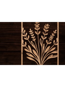 Σετ των 2 Intra απο ξύλο plywood 3mm-4mm πάχος - Κορνίζα με λουλούδια  Δίασταση 20x25 cm INTRAFABR-118478332