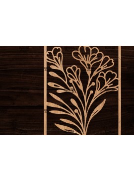 Σετ των 2 Intra απο ξύλο plywood 3mm-4mm πάχος - Κορνίζα με λουλούδια  Δίασταση 20x25 cm INTRAFABR-118478540