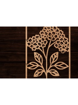 Σετ των 2 Intra απο ξύλο plywood 3mm-4mm πάχος - Κορνίζα με λουλούδια  Δίασταση 20x25 cm INTRAFABR-118477663