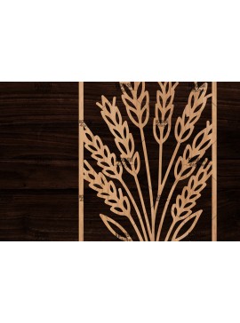 Σετ των 3 Intra απο ξύλο plywood 3mm-4mm πάχος - Κορνίζα με λουλούδια  Δίασταση 20x25 cm INTRAFABR-118477748