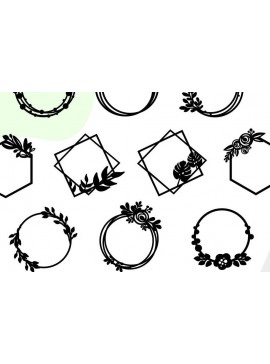 Σετ των 2 Intra απο ξύλο plywood 3mm-4mm πάχος - Frames Bundle , Cake Topper  Δίασταση 20x25 cm INTRAFABR-59423275