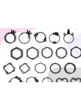 Σετ των 2 Intra απο ξύλο plywood 3mm-4mm πάχος - Πακέτο πλαισίων , Στεφάνι Πλαίσιο  Δίασταση 20x25 cm INTRAFABR-38836544