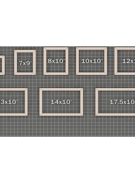 Σετ των 2 Intra απο ξύλο plywood 3mm-4mm πάχος - Κορνίζες Πρότυπα κοπής με λέιζερ  τέχνης τοίχου Δίασταση 20x20 cm INTRAFABR-37057147