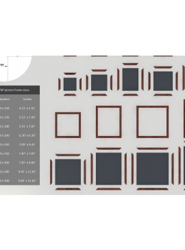 Σετ των 2 Intra απο ξύλο plywood 3mm-4mm πάχος - Κορνίζες Laser  Cut Files - Photo Frame Δίασταση 20x25 cm INTRAFABR-64954787