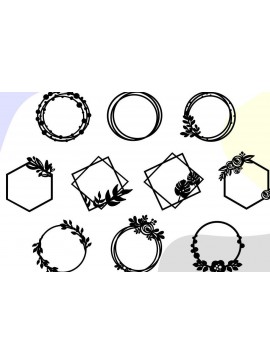 Σετ των 2 Intra απο ξύλο plywood 3mm-4mm πάχος - Frames , Wreath Frames Bundle  Δίασταση 20x25 cm INTRAFABR-30393469