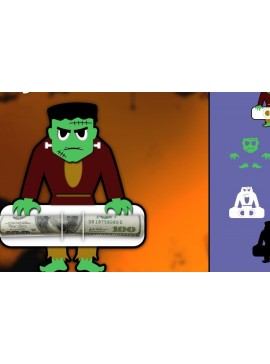 Intra απο ξύλο plywood 3mm-4mm πάχος - Frankenstein Money Holder Card  Δίασταση 30x20 cm INTRAFABR-36513676