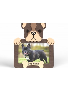 Σετ των 3 Intra απο ξύλο plywood 3mm-4mm πάχος - Κορνίζα φωτογραφιών για γαλλικό σκύλο μπουλντόγκ Δίασταση 20x25 cm INTRAFABR-117566499