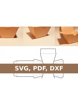 Σετ των 2 Intra απο ξύλο plywood 3mm-4mm πάχος - Κουτί τηγανιτές πατάτες Δίασταση 20x20 cm INTRAFABR-33766323