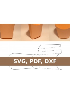 Σετ των 2 Intra απο ξύλο plywood 3mm-4mm πάχος - Κουτί τηγανιτές πατάτες Δίασταση 20x20 cm INTRAFABR-33766202