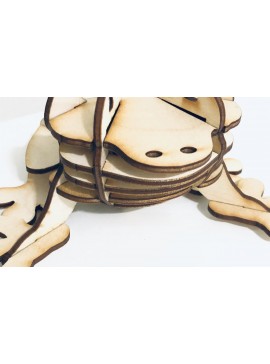 Σετ των 3 Intra απο ξύλο plywood 3mm-4mm πάχος - Γλυπτό υ κοπής με λέιζερ FROG Glowforge Δίασταση 5x10 cm INTRAFABR-32499487