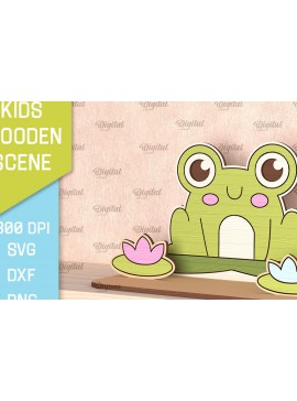 Intra απο ξύλο plywood 3mm-4mm πάχος - Frog . Παιδική Ξύλινη Σκηνή  Δίασταση 30x20 cm INTRAFABR-100844855