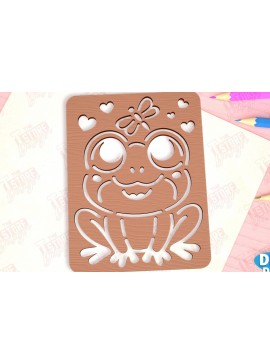Σετ των 2 Intra απο ξύλο plywood 3mm-4mm πάχος - Frog Tracing Board | Πρότυπο σχεδίασης Δίασταση 20x20 cm INTRAFABR-98121459
