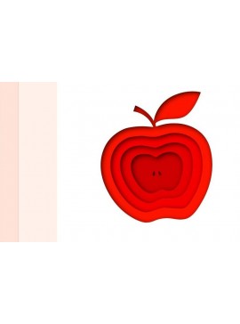 Σετ των 2 Intra απο ξύλο plywood 3mm-4mm πάχος - Fruit Cut Files, Apple  Δίασταση 30x20 cm INTRAFABR-35091523