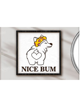 Σετ των 2 Intra απο ξύλο plywood 3mm-4mm πάχος - Αστεία διακόσμηση τοίχου μπάνιου  Δίασταση 30x20 cm INTRAFABR-123490998