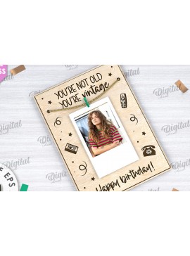 Σετ των 2 Intra απο ξύλο plywood 3mm-4mm πάχος - Αστεία κάρτα γενεθλίων σχέδιο κοπής με λέιζερ Δίασταση 20x20 cm INTRAFABR-109351918