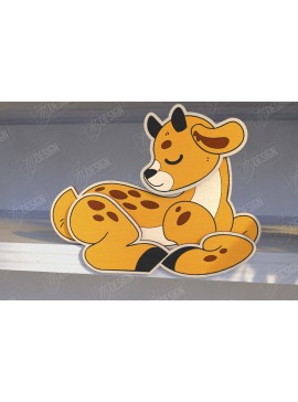 Σετ των 3 Intra απο ξύλο plywood 3mm-4mm πάχος - Αστεία Deer Shelf Sitters Cut Laser | CNC Δίασταση 20x20 cm INTRAFABR-123426792