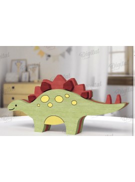 Σετ των 2 Intra απο ξύλο plywood 3mm-4mm πάχος - Αστεία Dino Shelf Sitter  Δίασταση 30x20 cm INTRAFABR-123766959