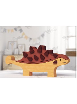 Σετ των 2 Intra απο ξύλο plywood 3mm-4mm πάχος - Αστεία Dino Shelf Sitter  Δίασταση 30x20 cm INTRAFABR-123766704