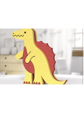 Σετ των 2 Intra απο ξύλο plywood 3mm-4mm πάχος - Αστεία Dino Shelf Sitter  Δίασταση 30x20 cm INTRAFABR-123766816