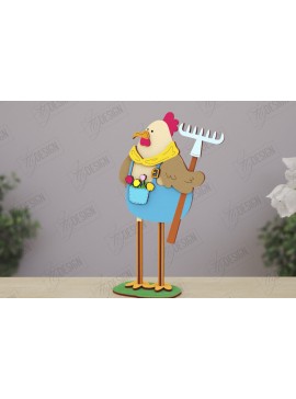 Intra απο ξύλο plywood 3mm-4mm πάχος - Αστείοι χαρακτήρες φάρμας Απο | CNC Δίασταση 30x20 cm INTRAFABR-121437109