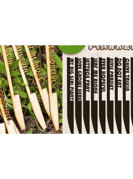 Σετ των 3 Intra απο ξύλο plywood 3mm-4mm πάχος - Funny Garden Markers ,  κοπής με λέιζερ Δίασταση 7x0 cm INTRAFABR-13654625