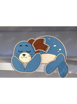 Σετ των 2 Intra απο ξύλο plywood 3mm-4mm πάχος - Αστεία Navy Seal Shelf Sitters Cut Laser Δίασταση 20x20 cm INTRAFABR-123601148