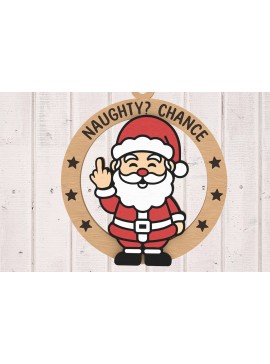 Σετ των 3 Intra απο ξύλο plywood 3mm-4mm πάχος - Αστεία κόψιμο με λέιζερ στολίδι του Άγιου Βασίλη Δίασταση 6x6 cm INTRAFABR-109665251