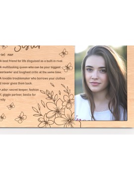 Σετ των 2 Intra απο ξύλο plywood 3mm-4mm πάχος - Αστεία κορνίζα αδερφής ορισμού Δίασταση 20x25 cm INTRAFABR-117340573