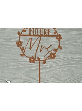 Σετ των 2 Intra απο ξύλο plywood 3mm-4mm πάχος -  κοπής Future Bride Cake Topper  Δίασταση 20x20 cm INTRAFABR-119864295