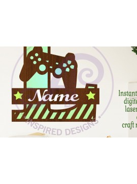 Σετ των 2 Intra απο ξύλο plywood 3mm-4mm πάχος - Μονόγραμμα κεφαλαίου παίκτη Γράμμα L  Δίασταση 30x20 cm INTRAFABR-109003970