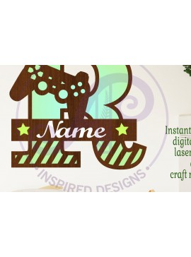 Intra απο ξύλο plywood 3mm-4mm πάχος - Κεφαλαίο μονόγραμμα παίκτης Γράμμα R  Δίασταση 30x20 cm INTRAFABR-109004213