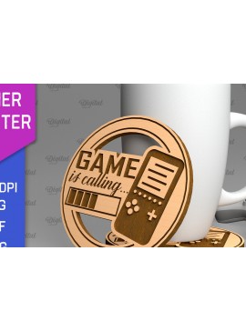 Intra απο ξύλο plywood 3mm-4mm πάχος - Gamer Coaster Cut Laser. Gamer Decor  Δίασταση 30x20 cm INTRAFABR-97717458