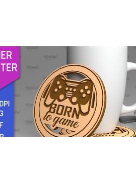 Intra απο ξύλο plywood 3mm-4mm πάχος - Gamer Coaster Cut Laser. Gamer Decor  Δίασταση 30x20 cm INTRAFABR-97717502