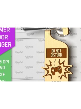 Intra απο ξύλο plywood 3mm-4mm πάχος - Gamer Door Hanger Laser. Πόμολο πόρτας  Δίασταση 30x20 cm INTRAFABR-98141243