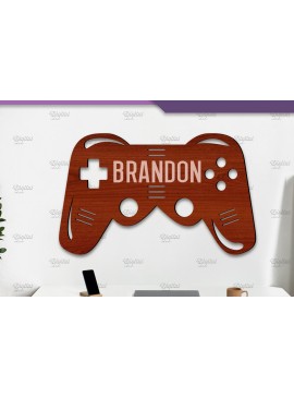 Σετ των 2 Intra απο ξύλο plywood 3mm-4mm πάχος -  Sign Gamer. Μονόγραμμα σημάδια  Δίασταση 30x20 cm INTRAFABR-84293536