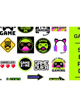 Σετ των 2 Intra απο ξύλο plywood 3mm-4mm πάχος - Πακέτο Gamer  Δίασταση 30x20 cm INTRAFABR-102377651