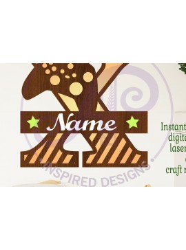 Intra απο ξύλο plywood 3mm-4mm πάχος - Gamer X Κεφάλαιο μονόγραμμα Γράμμα X  Δίασταση 30x20 cm INTRAFABR-108988409