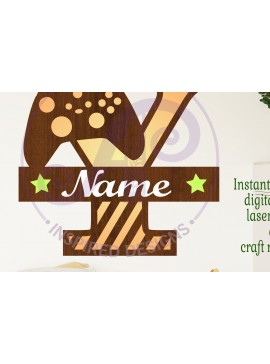Σετ των 2 Intra απο ξύλο plywood 3mm-4mm πάχος - Gamer X κεφαλαίο μονόγραμμα Γράμμα Y  Δίασταση 30x20 cm INTRAFABR-108988373