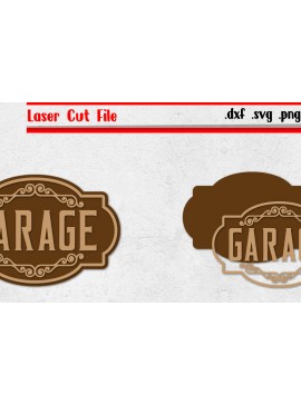 Σετ των 2 Intra απο ξύλο plywood 3mm-4mm πάχος -  λέιζερ πινακίδων γκαράζ Δίασταση 30x20 cm INTRAFABR-96727471