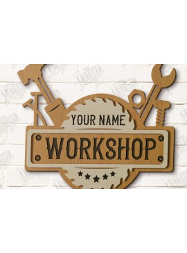 Σετ των 2 Intra απο ξύλο plywood 3mm-4mm πάχος - Πινακίδα γκαράζ | Μηχανική επιτοίχια πινακίδα|Σπηλιά ανθρώπου Δίασταση 30x20 cm INTRAFABR-118895376